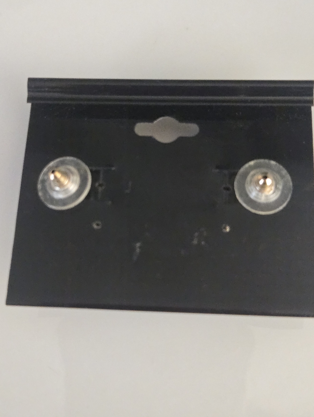 Black Cabochon Halo Rhinestone Stud Earrings - Picture 5 of 5